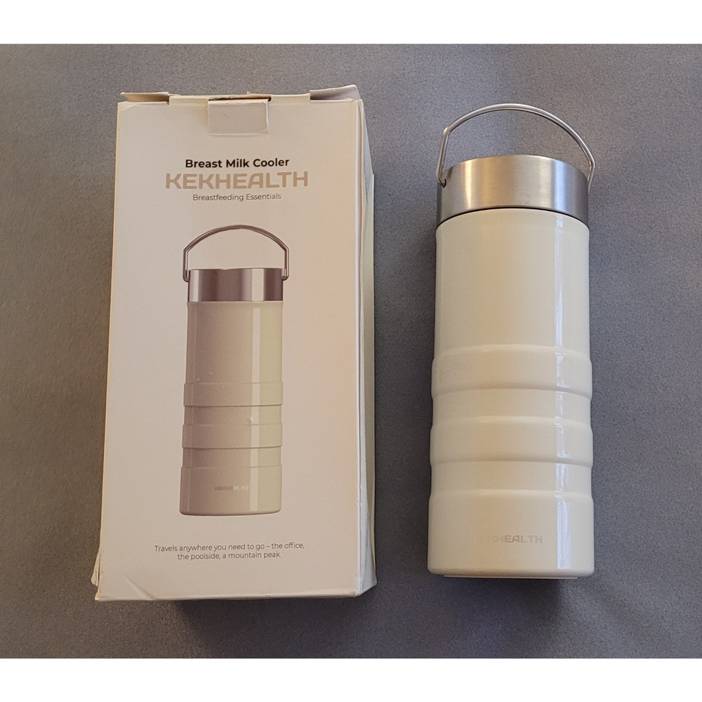 KEKHEALTH Breast Milk Cooler/Portable Chiller with 2 Storage Bottles--22 oz New!